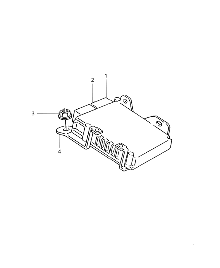 2004 Dodge Neon Powertrain Control Generic Module Diagram for 5134858AA