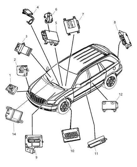 2006 Chrysler Pacifica Module-Hid Starter Diagram for 5103360AA