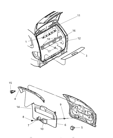 2007 Chrysler Town & Country Plug-Trim Panel Diagram for RS76BD5AA