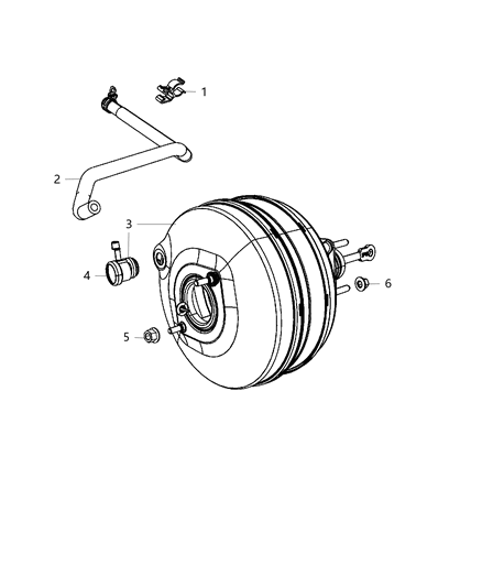 2016 Ram 2500 Hose-Brake Booster Vacuum Diagram for 4581646AC