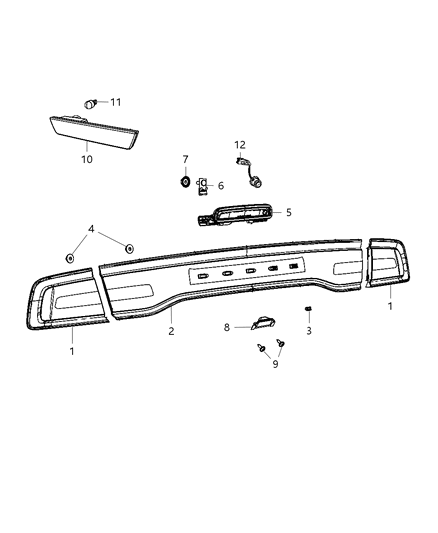 2014 Dodge Charger Lamp-Tail Stop Turn Diagram for 57010415AF