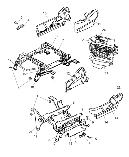 2007 Dodge Ram 1500 Cover-Jack Storage Diagram for 1CH84BD5AB