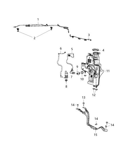 2018 Jeep Wrangler Bracket-Washer Reservoir Diagram for 68337889AC