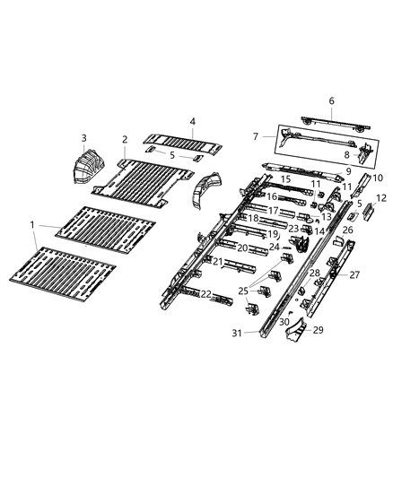 2020 Ram ProMaster 3500 Mount-Shock Upper Diagram for 68167209AC