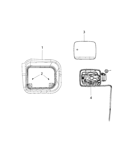 2018 Jeep Renegade Housing-Fuel Filler Diagram for 68404712AA