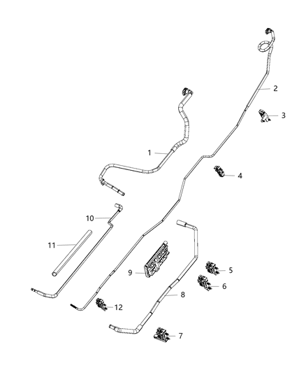 2018 Ram 2500 Fuel Lines, Rear Diagram 1