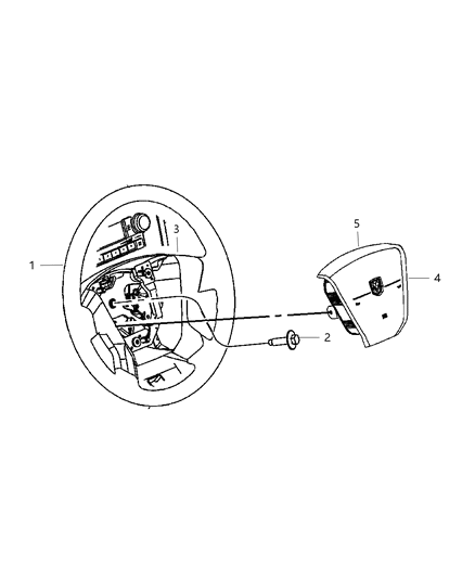 2007 Dodge Caliber Driver Air Bag Diagram for XS26DK5AC