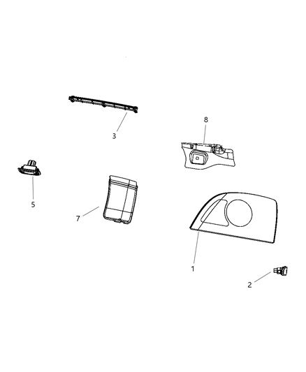 2005 Chrysler Crossfire Lamp-Tail Stop Turn Diagram for 5098677AA