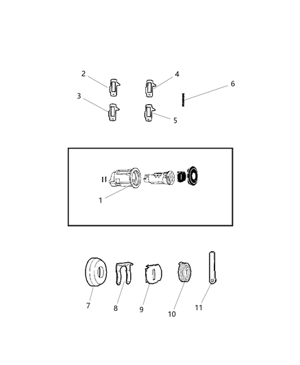 2010 Dodge Viper Front Door Lock Cylinders Diagram