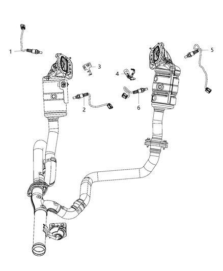2021 Jeep Wrangler Oxygen Sensors Diagram 1