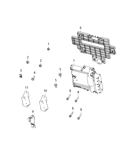 2020 Ram 1500 Modules, Engine Compartment Diagram 1