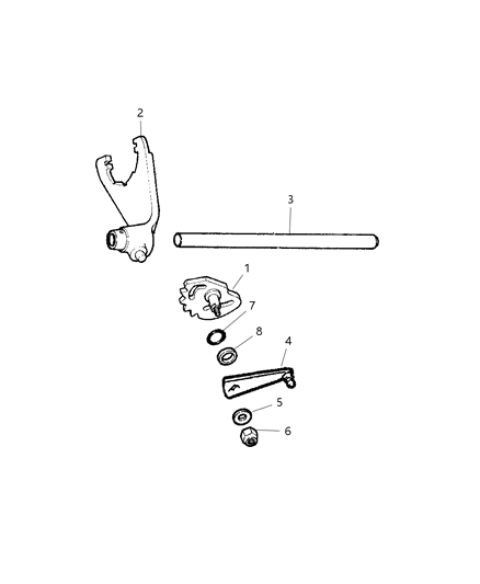 1999 Jeep Grand Cherokee Lever-Transfer Case Diagram for 5012333AA