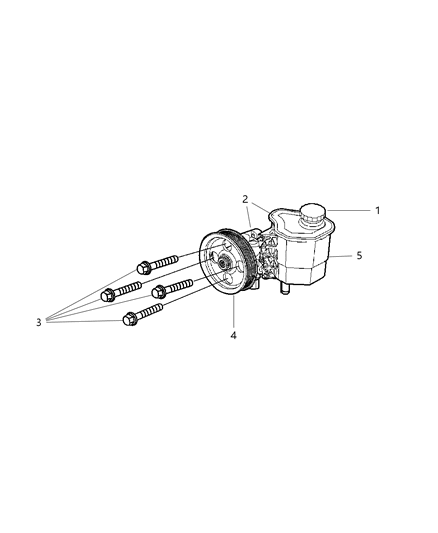 2006 Dodge Durango Pump, Pulley And Mounting Diagram