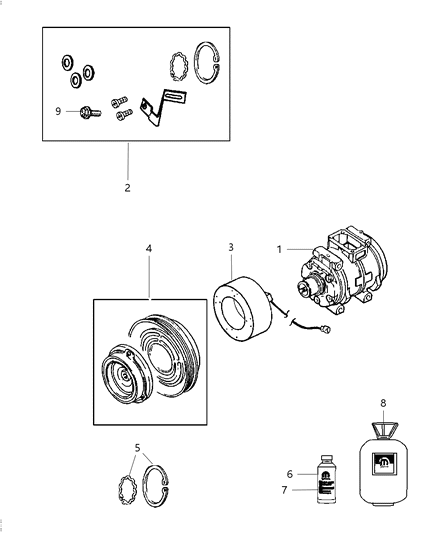 2013 Chrysler 300 COMPRES0R-Air Conditioning Diagram for 68028917AE