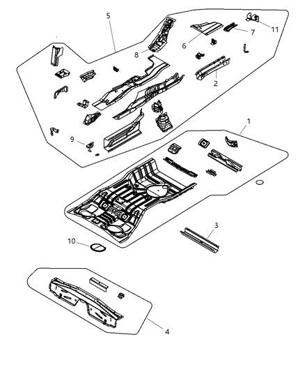 2011 Dodge Avenger Rear Floor Pan Diagram