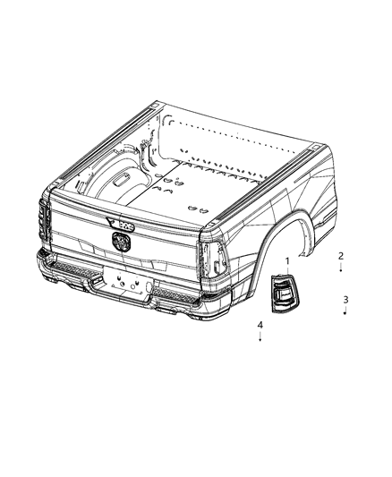 2020 Ram 1500 Lamps - Rear Diagram 6