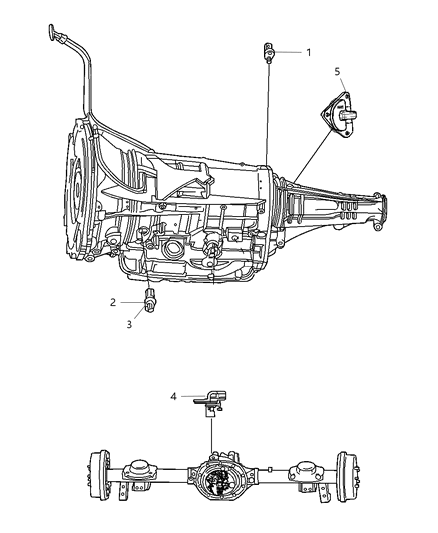 2009 Chrysler Aspen Sensors - Drivetrain Diagram