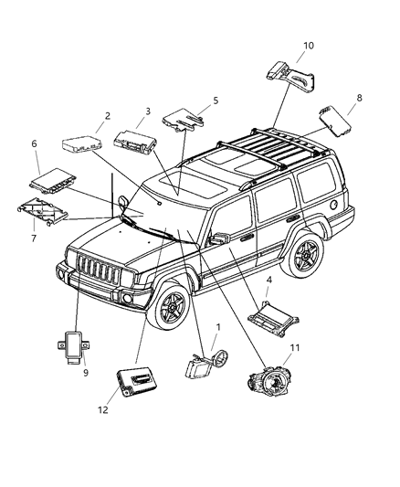 2006 Jeep Commander Bracket-Control Unit Diagram for 56044171AC