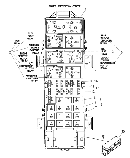 2007 Jeep Wrangler Module-Totally Integrated Power Diagram for 56049717AH