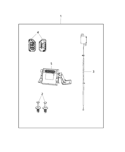 2018 Jeep Wrangler Remote-Complete Diagram for 82215865AB