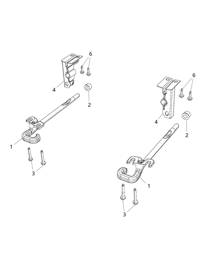 2014 Jeep Cherokee Bolt-6 LOBE RECESSED Head Diagram for 6510860AA