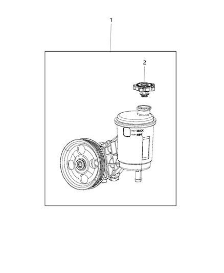 2015 Ram 5500 Power Steering Pump & Reservoir Diagram 1