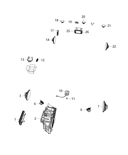 2018 Dodge Grand Caravan Radio-Multi Media Diagram for 68368200AA