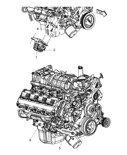 2020 Ram 3500 Bolt-Hex FLANGE Head Diagram for 6512719AA