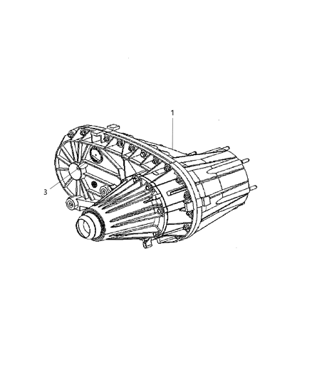 2008 Dodge Ram 2500 Transfer Case Assembly & Identification Diagram 1