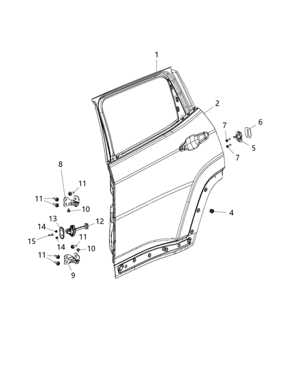 2020 Jeep Compass Door-Door Outer Repair Diagram for 68245987AA