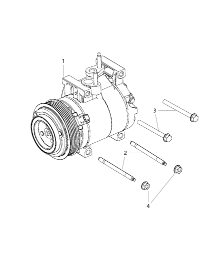 2018 Ram 3500 A/C Compressor Mounting Diagram 1