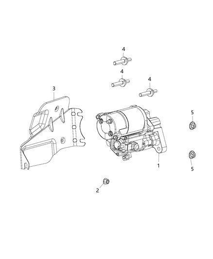 2015 Dodge Charger Shield-Starter Diagram for 5035457AB