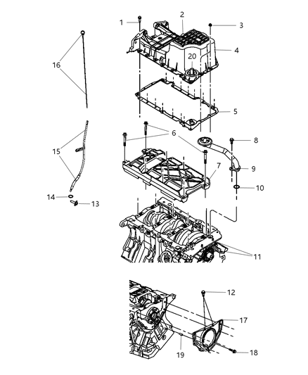 2009 Dodge Charger Pan-Oil Diagram for 4892171AE