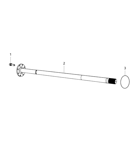 2020 Ram 2500 Axle Shafts, Rear Diagram