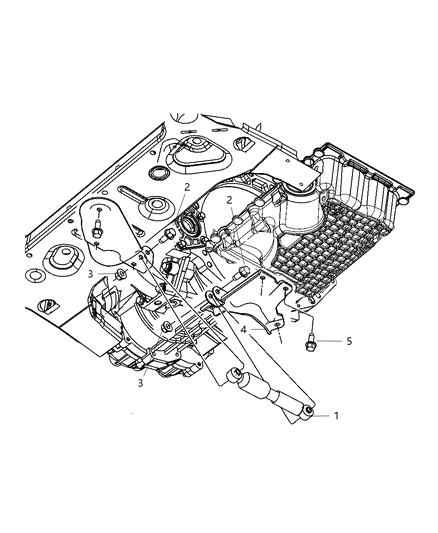 2004 Dodge Stratus Lower Damper & Structural Collar Diagram