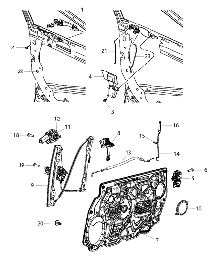 2009 Dodge Avenger Foam Diagram for 68021171AA