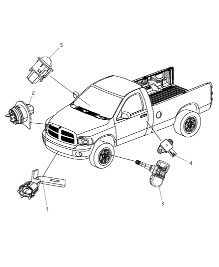 2010 Dodge Ram 2500 Sensors Body Diagram