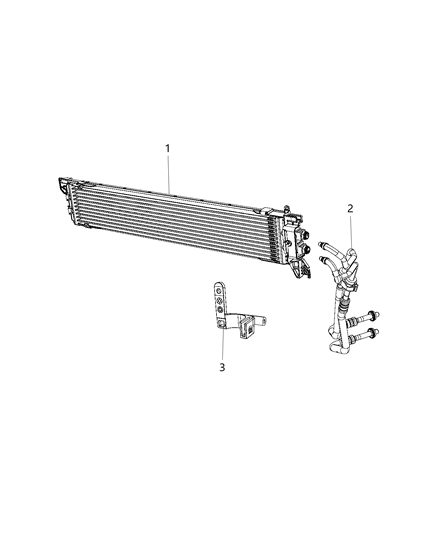 2018 Jeep Renegade Transmission Oil Cooler & Lines Diagram