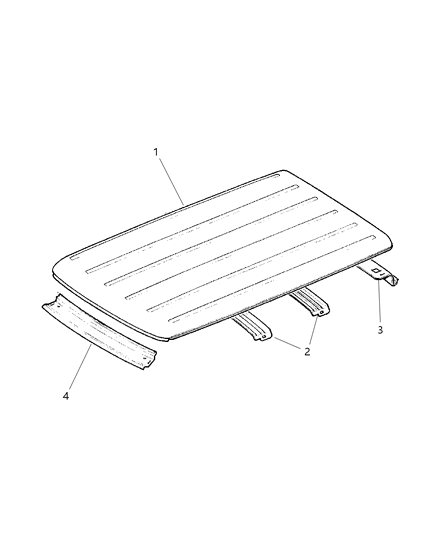 1997 Jeep Cherokee Header Windshield Diagram for 55235339