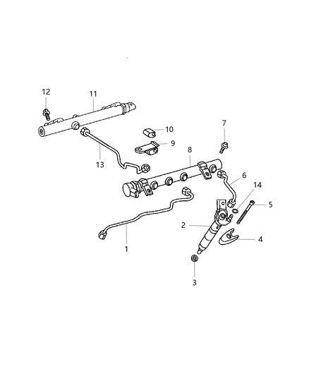 2007 Jeep Grand Cherokee Injector-Fuel Diagram for 68028405AA