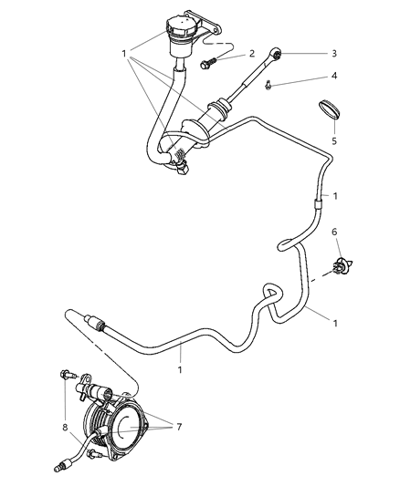 2005 Chrysler PT Cruiser Linkage, Clutch Diagram 3