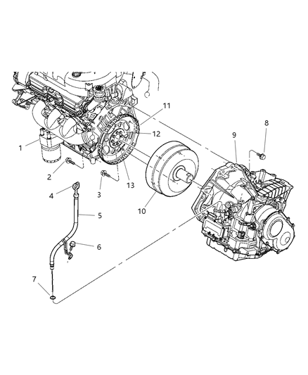 2007 Chrysler Pacifica Transaxle Mounting Diagram 1