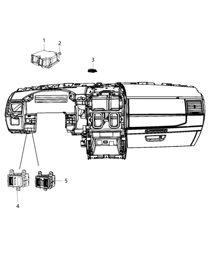 2014 Ram C/V Modules, Instrument Panel Diagram