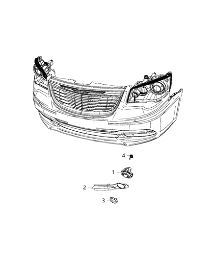 2016 Chrysler Town & Country Lamp, Fog Diagram