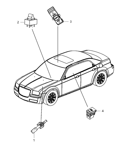 2011 Chrysler 300 Switches - Body Diagram