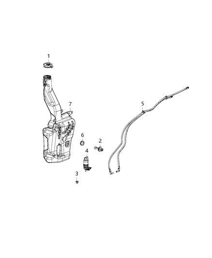 2020 Jeep Cherokee Hose-Windshield Washer Diagram for 68406293AB