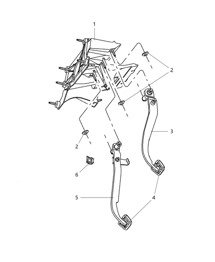 2005 Jeep Liberty Pedal-Brake Diagram for 52128347AD