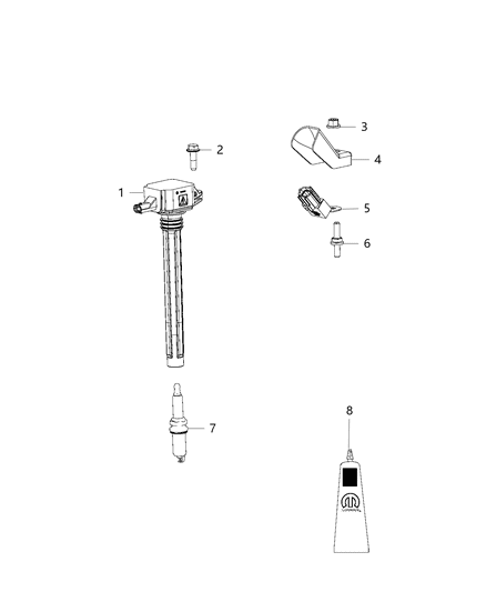 2019 Jeep Cherokee Spark Plugs, Ignition Coil Diagram 2