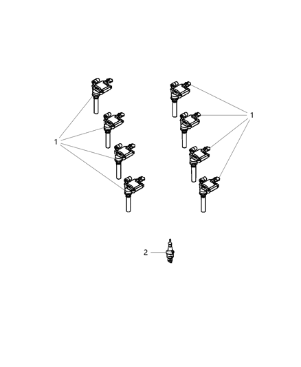 2013 Ram 3500 Spark Plugs & Ignition Coil Diagram