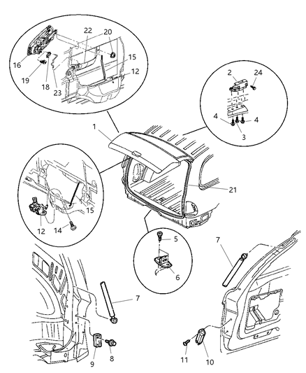 1999 Dodge Durango Liftgate Diagram